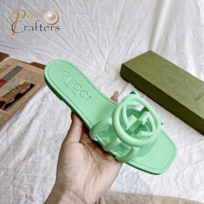 ⁦Gucci Slide Sandals Slipper TPU Mirror Version⁩ - الصورة ⁦8⁩