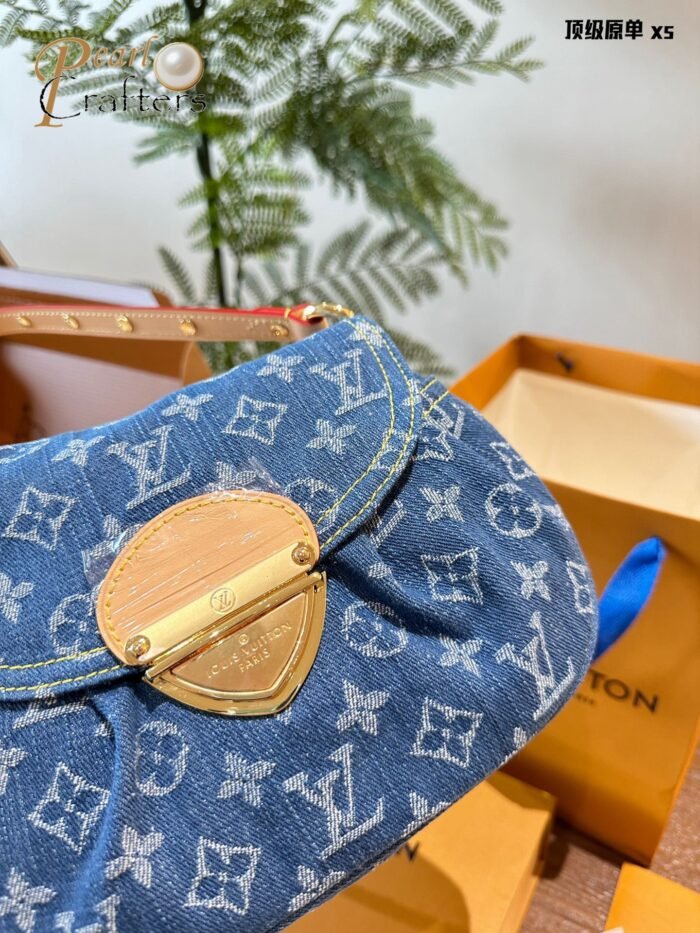 Louis Vuitton Denim Shoulder Bag - Image 8