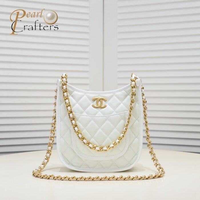 ⁦Chanel 24s Hobo Underarm Shoulder Bag Handbag⁩ - الصورة ⁦1⁩