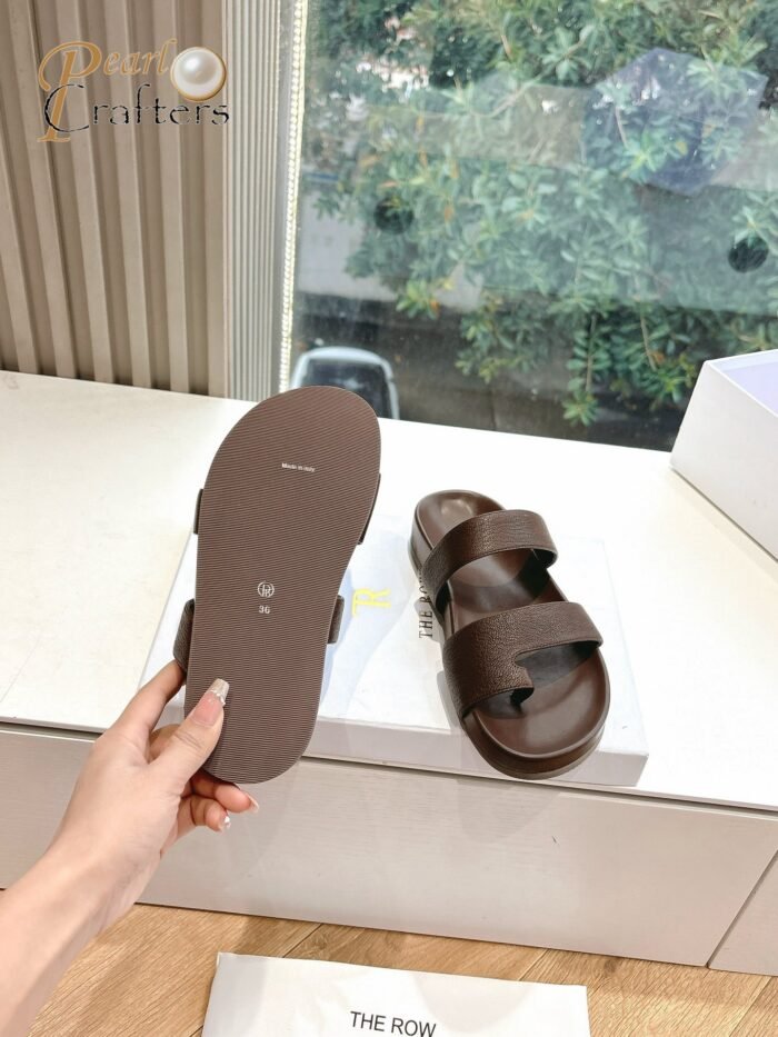 ⁦The Row Round toeFlat Loafers Sandals Slipper Shoes⁩ - الصورة ⁦7⁩