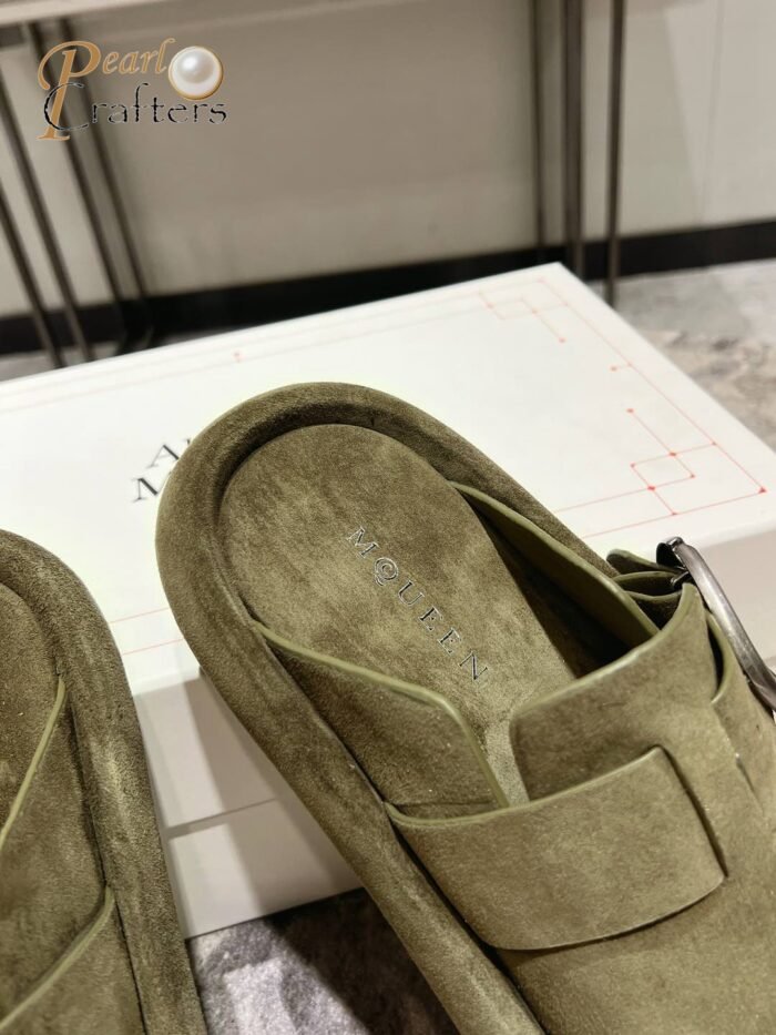 Alexander McQueen Thick Bottom Suede Slippers Sandals Shoes - Image 8