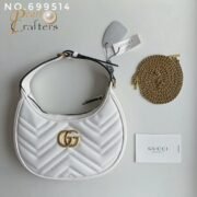 ⁦Gucci Marmnt Half Moon Shoulder Bag Handbag⁩ - الصورة ⁦5⁩