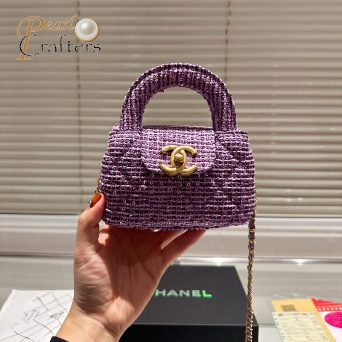 Chanel Kelly Shopping Bag Cotton Tweed - Image 1
