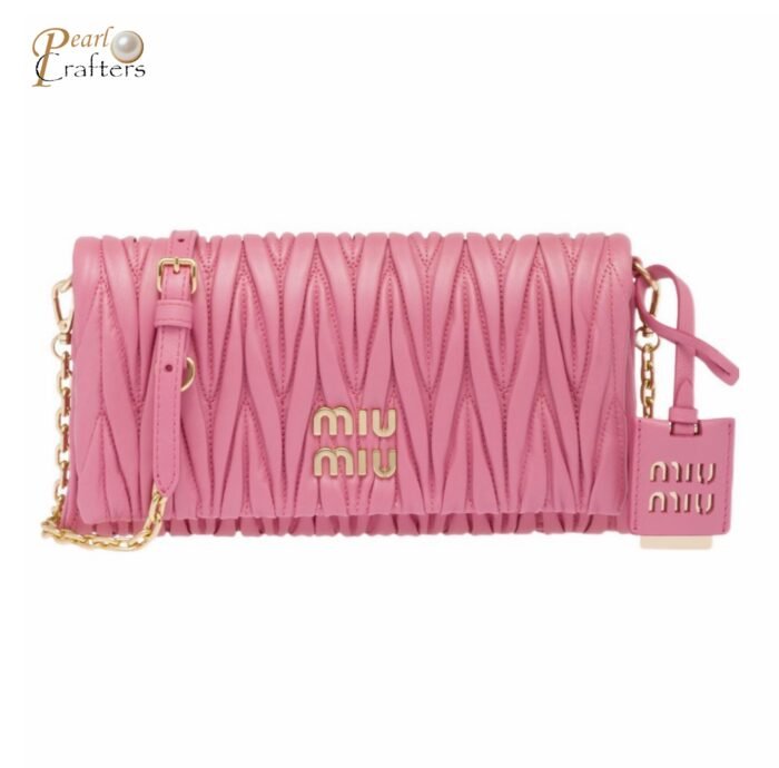 ⁦Miumiu Matelasse Leather Shoulder Bag Crossbody Bag⁩ - الصورة ⁦1⁩
