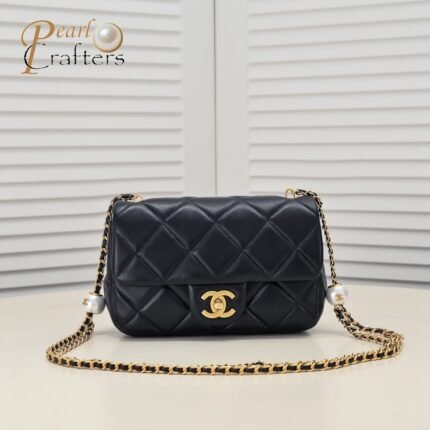 Chanel 24S Hobo Bag With Pearl Adjustable  Shoulder Bag Handbag