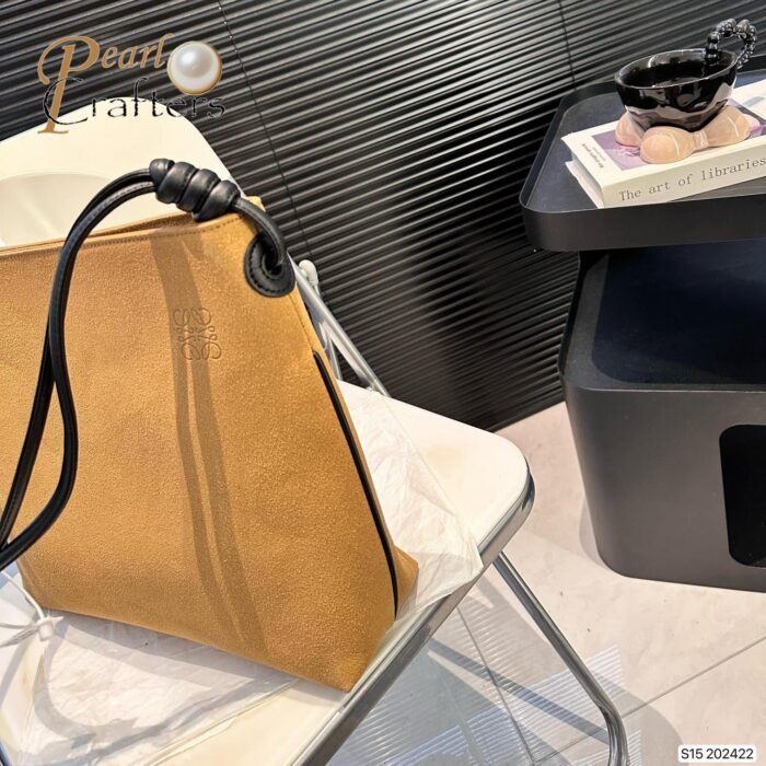 LOEWE Suede Tote Bag - Image 9