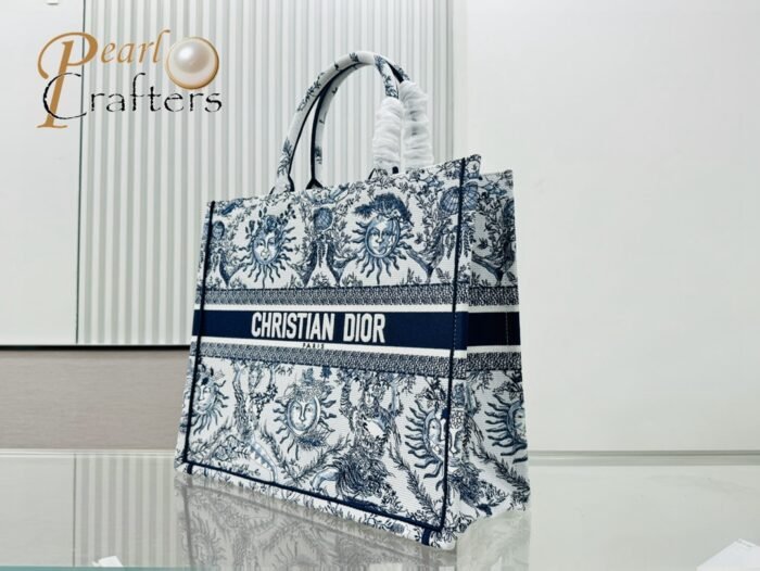 Dior Book Tote Embroider Large Shoulder Bag Handbag - Image 3