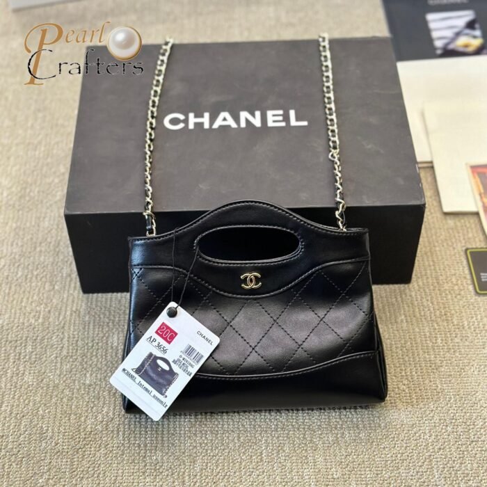 CHANEL 31 Mini Cowhide Shoulder Bag Black - Image 5