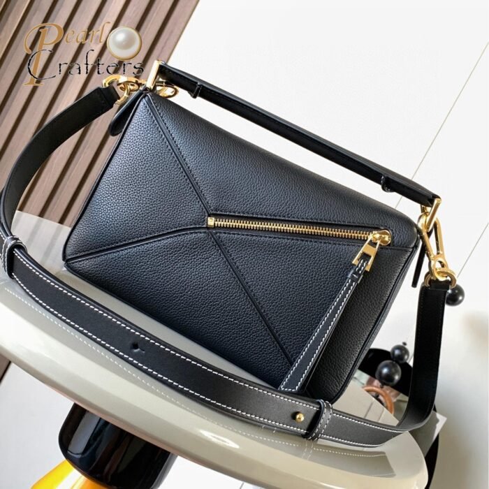 ⁦Loewe Puzzle Bag Handbag Shouder Bag Small Size With Cavans Strap 10A Quality version⁩ - الصورة ⁦2⁩