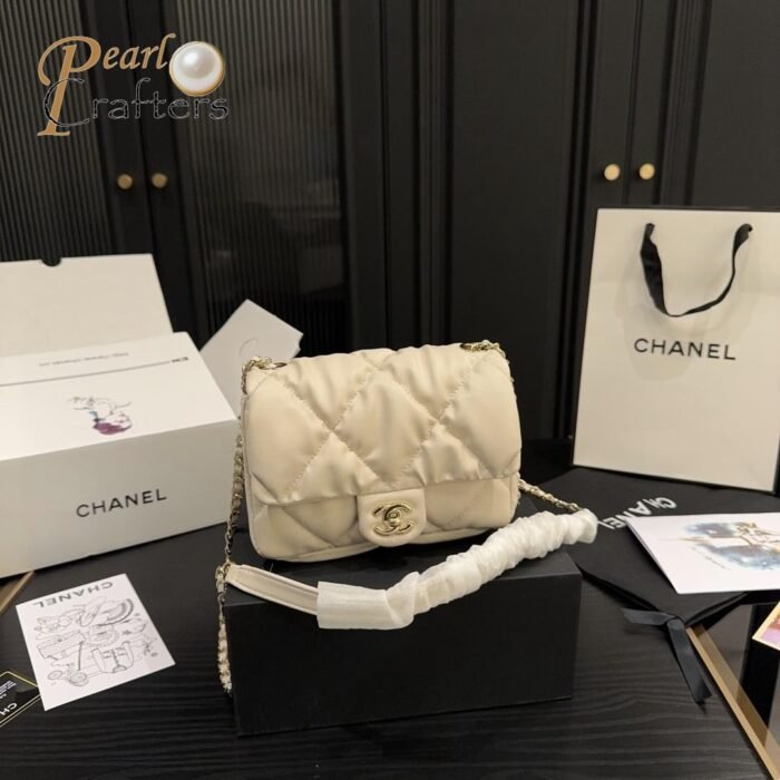 Chanel Pleated Square Chunky Tote Bag Shoulder Bag - Image 3