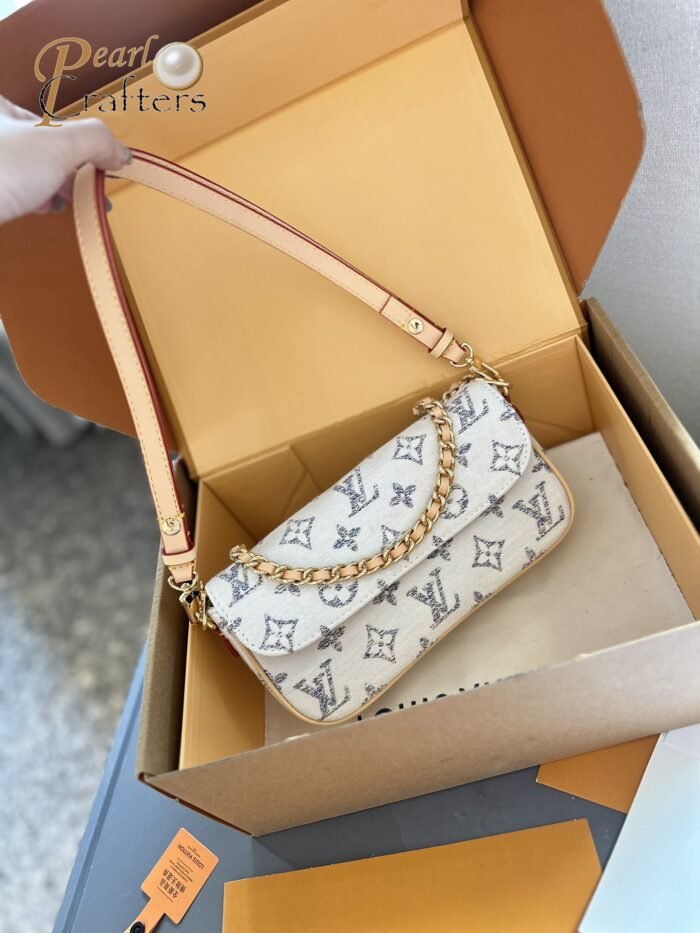 Louis Vuitton LV Denim Ivy Shoulder Bag Handbag - Image 1