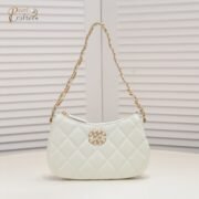 ⁦Chanel 23K Double C Hobo Chain Shoulder Bag Handbag⁩ - الصورة ⁦4⁩