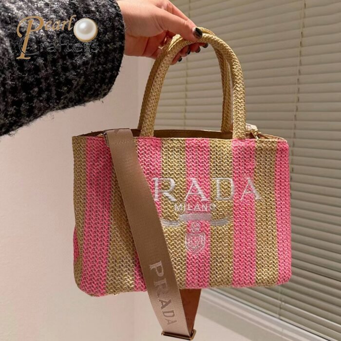 Prada Crochet Handbag Tote Bag - Image 4