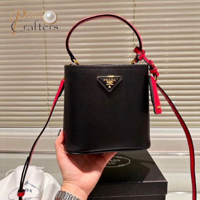 Prada Panier Handbag Saffiano Shoulder Bag - Image 2
