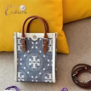 Tory Burch Mini T Monogram Jacquard North-South Tote Bag - Image 5