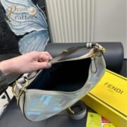 ⁦Fendi FF Logo Half Moon Bag Wristlet Shoulder Crossbody Tote Bag⁩ - الصورة ⁦8⁩