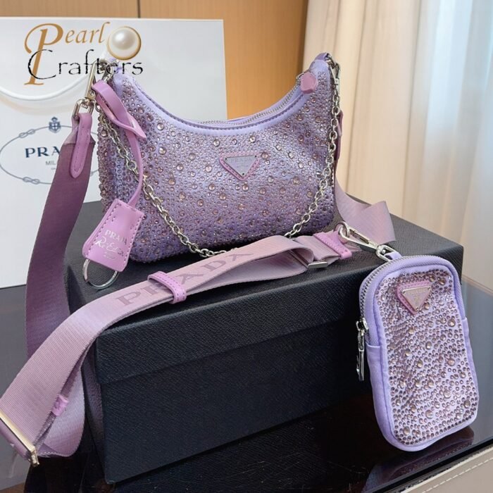 Prada Re-Edition  Crystal Messenger Shoulder Bag - Image 5