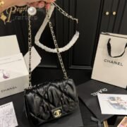 Chanel Pleated Square Chunky Tote Bag Shoulder Bag - Image 4