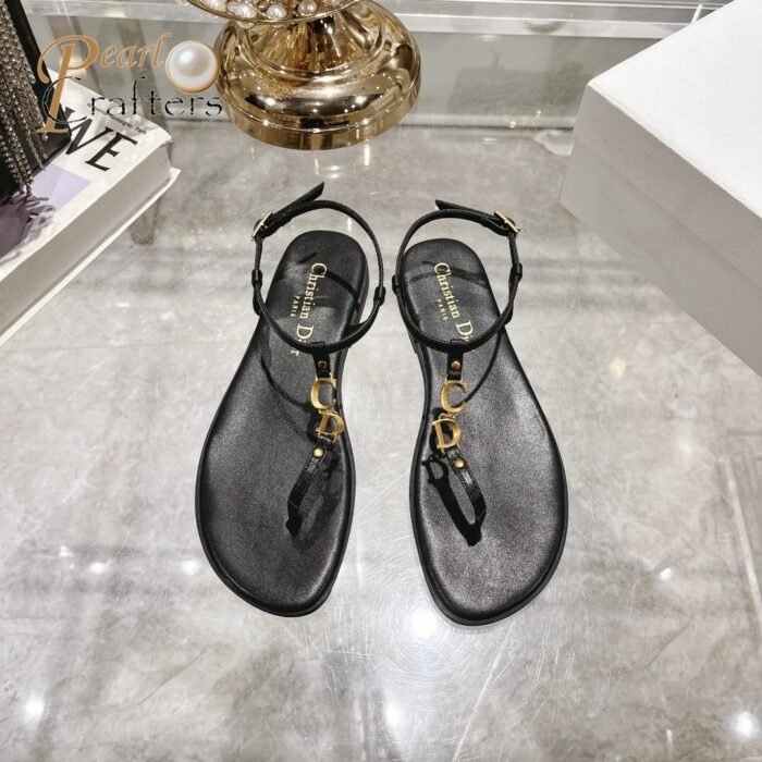 ⁦Dior 2024 C'est Flat Round Toe Women's Slipper Sandals⁩ - الصورة ⁦1⁩