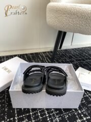 ⁦Dior Dioract One Strap Studded Flat Sandals Slipper Shoes⁩ - الصورة ⁦8⁩