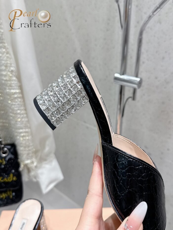 ⁦Miu Miu Slipper Sandals Heels Shoes⁩ - الصورة ⁦8⁩