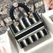 Dior The LADY D-LITE Bag Blue D-Stripes Embroidery M0565ORFQ_M928 - Image 8