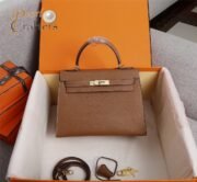 Hermes Kelly Gold Buckle Bag-Epsom Shoulder Bag Handbag - Image 10