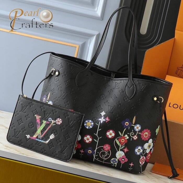 ⁦Louis Vuitton LV  Takashi Murakami Neverfull MM Tote Bag Shopper Shoulder Bag M13675 M13271 M40995⁩ - الصورة ⁦2⁩