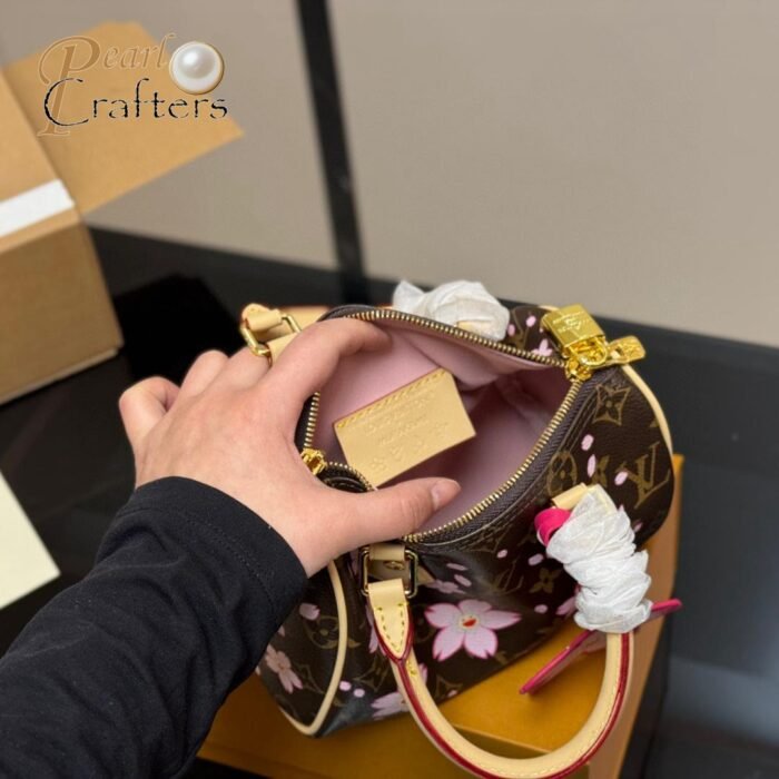 Louis Vuitton LV Takashi Murakami Co-branded Speedy Bandoulière CHERRY BLOSSOM Cherry Blossom Shoulder Handbag - Image 6