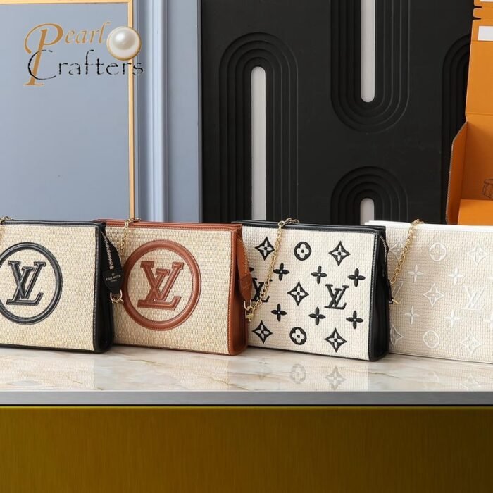 Louis Vuitton LV Poche Toilette Raffia Tote Shoulder Wash Bag M81366 M82521 - Image 11