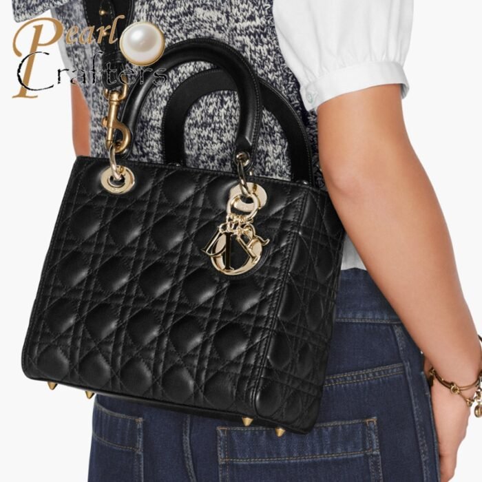 DIOR Medium Lady Bag-Lambskin 10A Mirror Quality Version - Image 3
