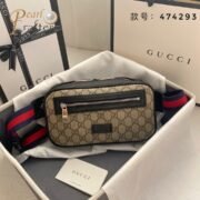 ⁦Gucci Canvas & Leather Waist Bag Belt Bag⁩ - الصورة ⁦3⁩