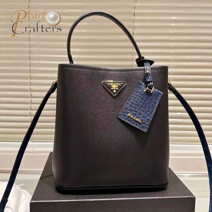 Prada Panier Handbag Saffiano Shoulder Bag - Image 6