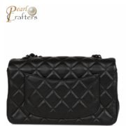 Chanel Classic Flag Bag Flap Bag SO Black Lambskin 20CM Shoulder Bag - Image 3