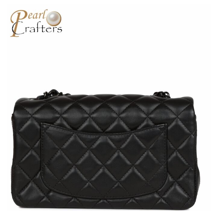 Chanel Classic Flag Bag Flap Bag SO Black Lambskin 20CM Shoulder Bag - Image 3