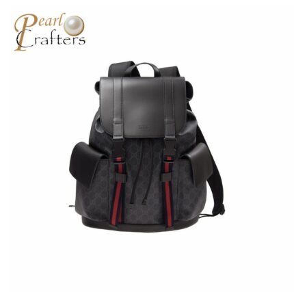 Gucci Striped Webbing Backpack Bag