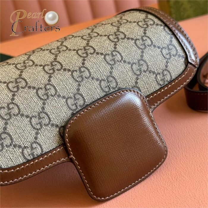 ⁦GUCCI 1955 Horsebit Shoulder Bag Mini Handbag 10A Mirror Quality Version⁩ - الصورة ⁦9⁩