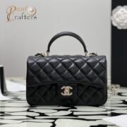 Chanel Classic Mini Flap Bag Top Handle Shoulder Bag Handbag 10A - Image 3