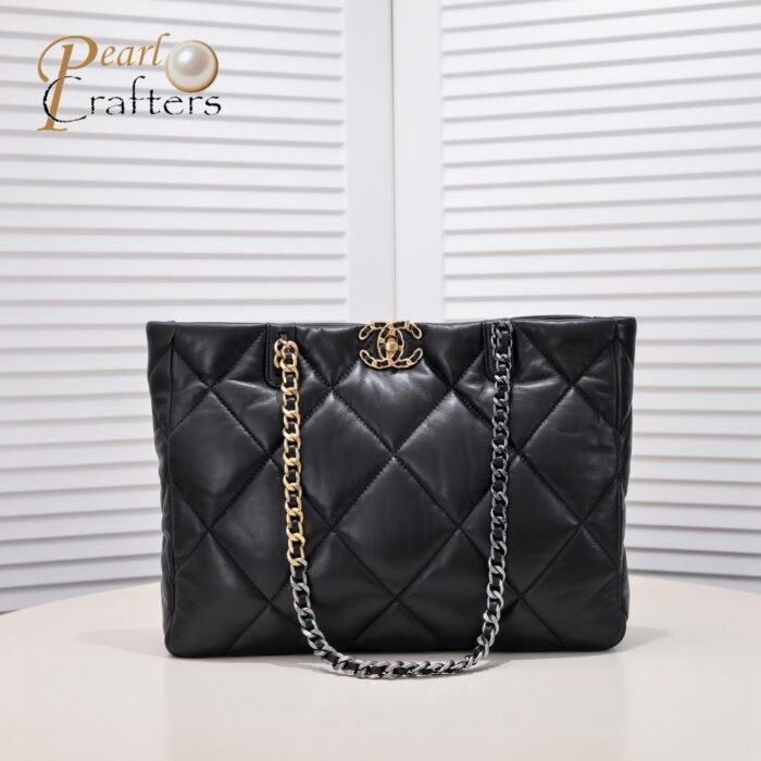 ⁦Chanel 19bag Tote Leather Shoulder Crossbody Bag⁩ - الصورة ⁦3⁩