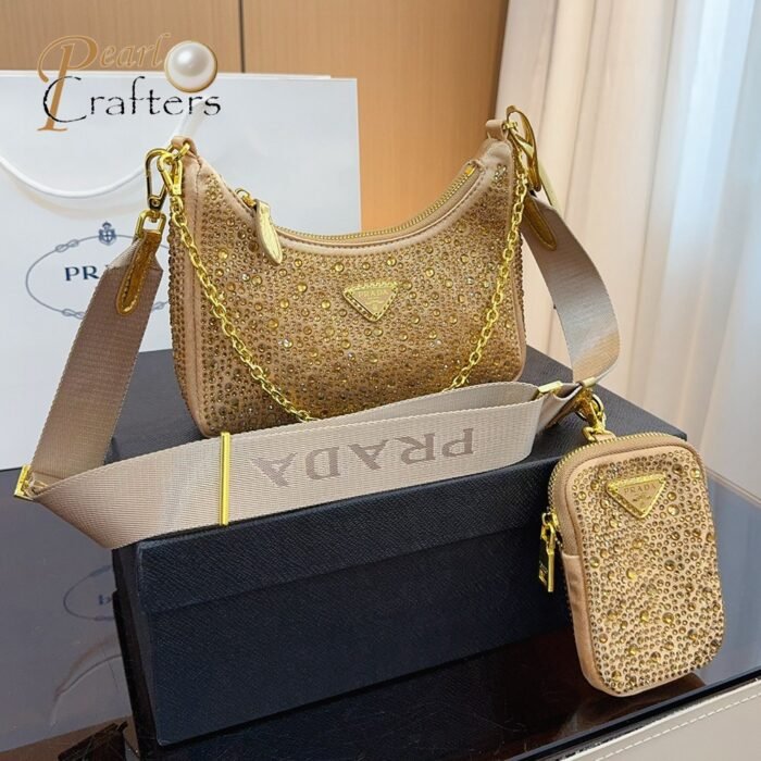 Prada Re-Edition  Crystal Messenger Shoulder Bag - Image 7