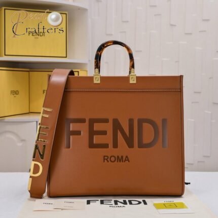 Fendi Sunshine Cowhide Tote Bag Shopping Bag Shoulder Bag Crossbody Bag 10A Ouality