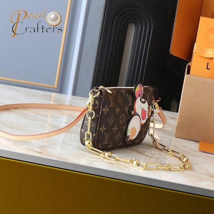 Louis Vuitton LV Takashi Murakami Pochette Accessories Mahjong Bag Shoulder Bag M13440 - Image 7