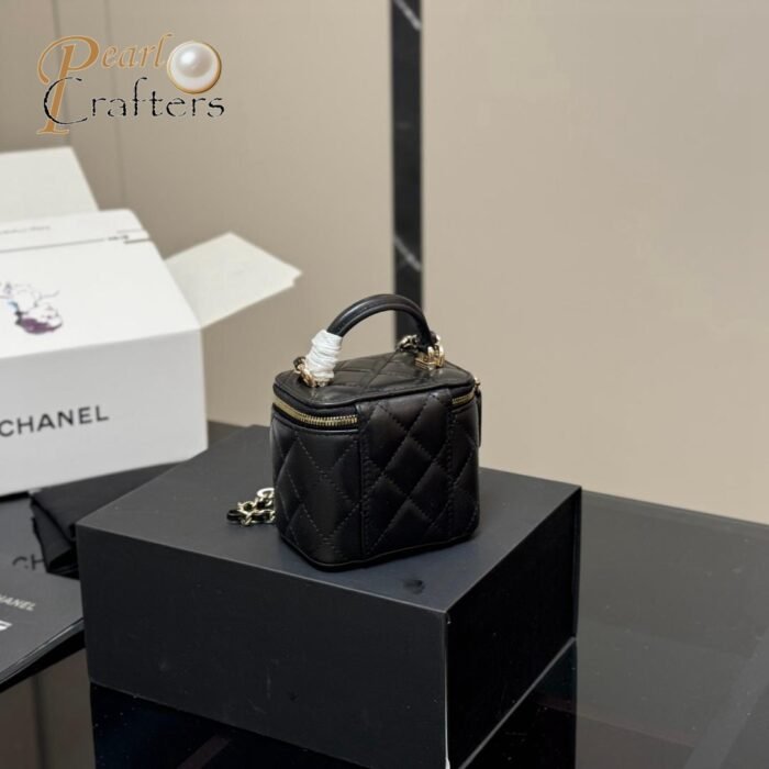 Chanel Box Bag with Mirror Handbag Shoulder Satchel - Image 10