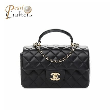 Chanle Lambskin Mini Top Handle CF Shoulder Bag