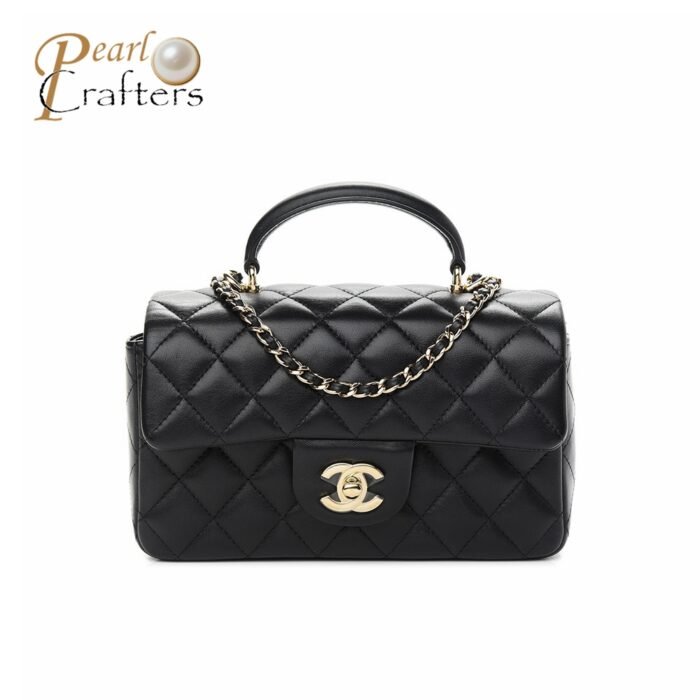 ⁦Chanle Lambskin Mini Top Handle CF Shoulder Bag⁩ - الصورة ⁦1⁩