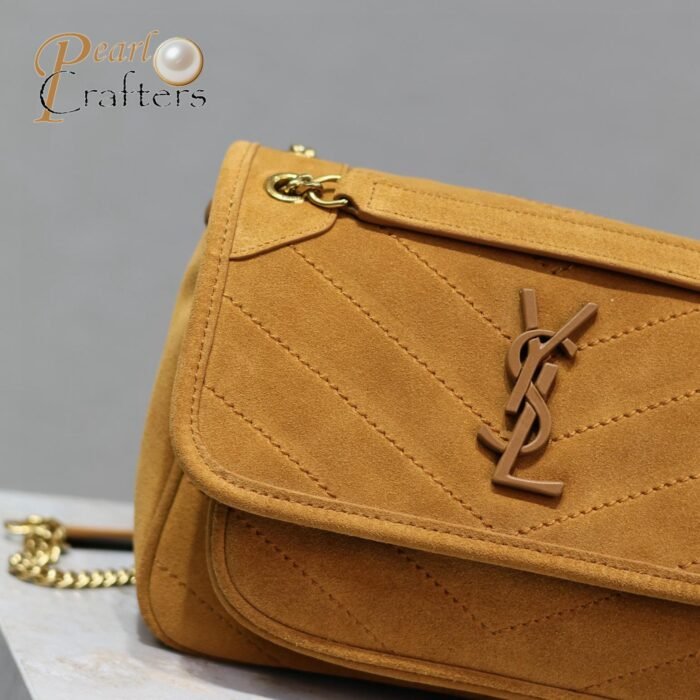Saint Laurent YSL Tan Suede Medium Niki Shoulder Bag 10A quality 533037 - Image 5