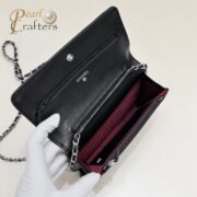 ⁦Chanel Woc Classic Lambskin Silver Hardware Shoulder Bag Handbag⁩ - الصورة ⁦9⁩