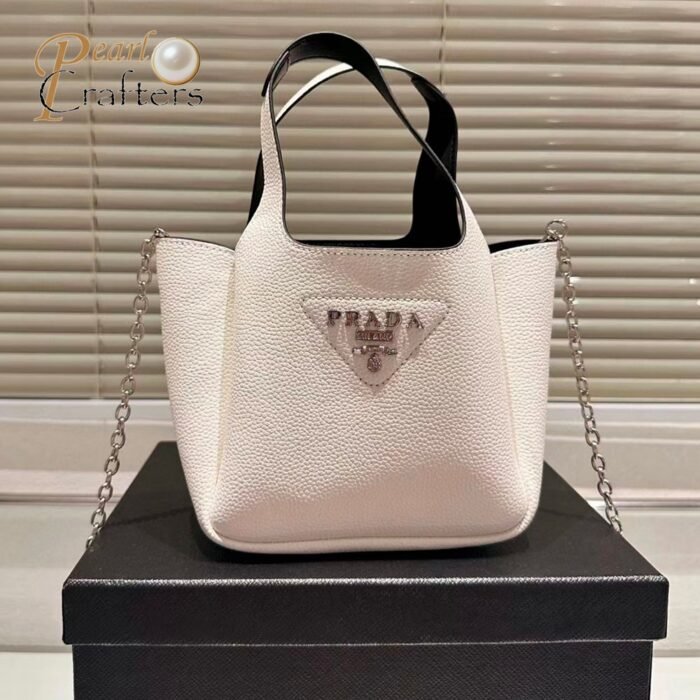 ⁦Prada Leather Handbag Tote Bag⁩ - الصورة ⁦4⁩