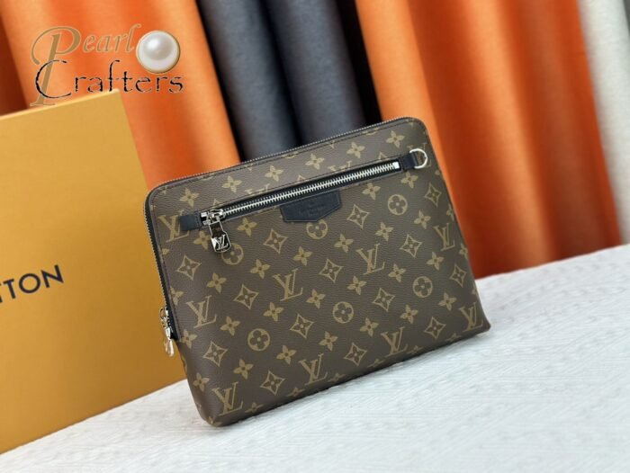 ⁦Louis Vuitton Pochette Jour Monogram Eclipse M82080 Clutch Bag Handbag⁩ - الصورة ⁦2⁩
