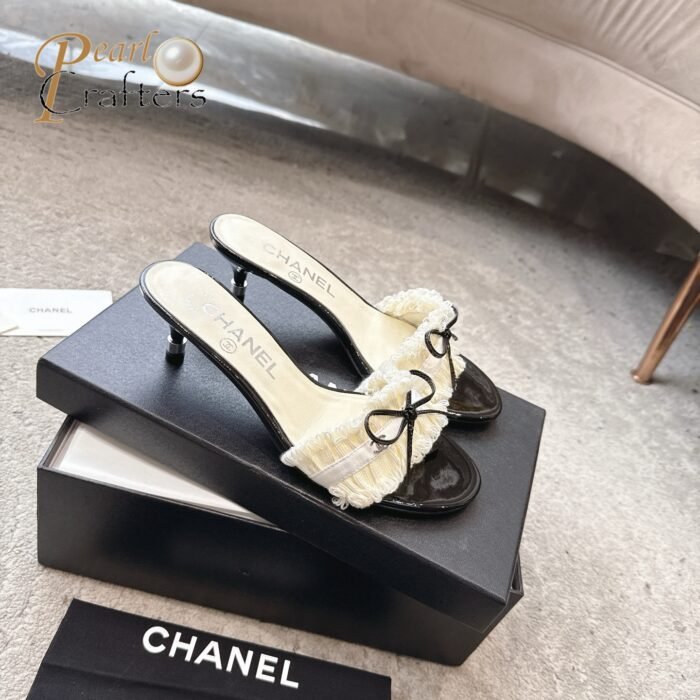 25s Chanel bow high-heeled sandals - Image 2